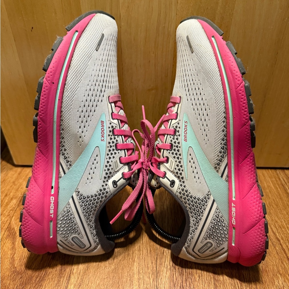 Brooks Ghost14 Women's Running Shoes - Pink and Gray